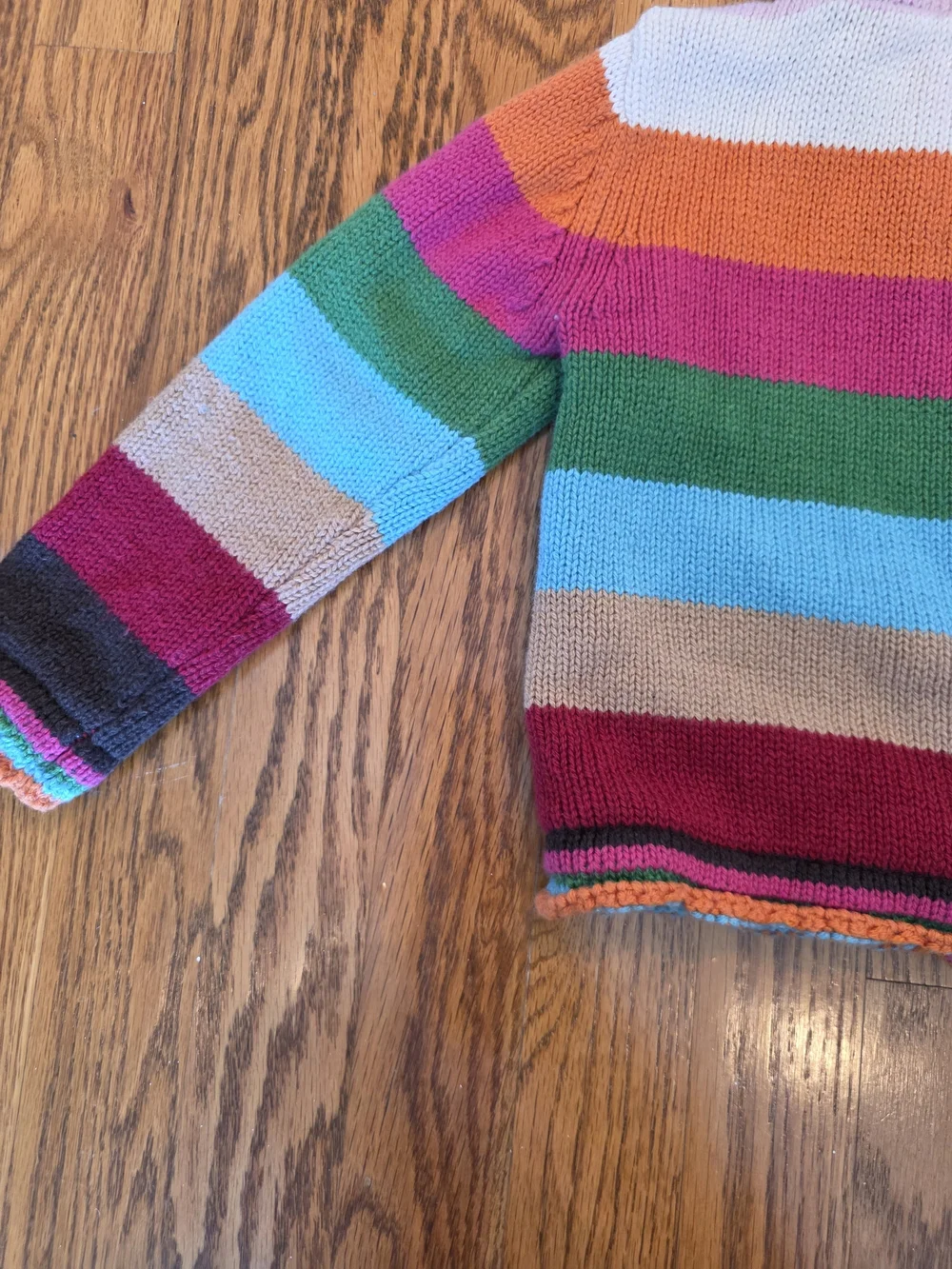 GAP Kids Multicolor Striped Hooded Zip Sweater